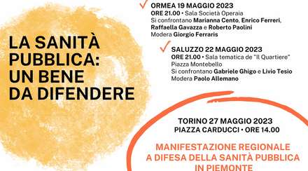 19 e 22 maggio: parliamo di Sanit&agrave; pubblica, un bene da difendere.