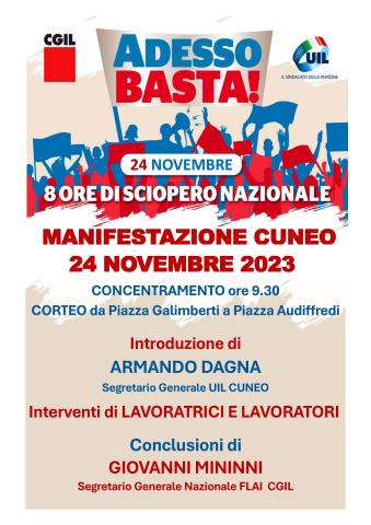 manifestazione cuneo 24 11