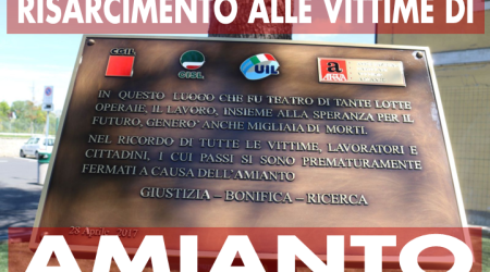 Amianto: CGIL CISL e UIL chiedono confronto su risarcimento vittime 