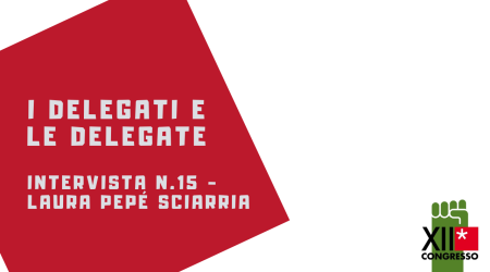 Le delegate delle categorie: Laura Pep&eacute; Sciarria, FILCAMS